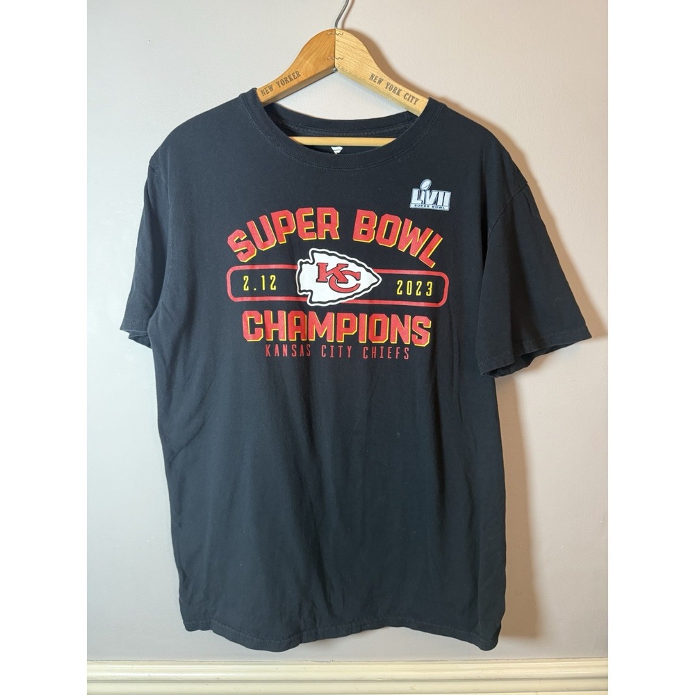 Fanatics Kansas City Chiefs Shirt Large KC Chiefs‎ T-Shirt Black Short Sleeves